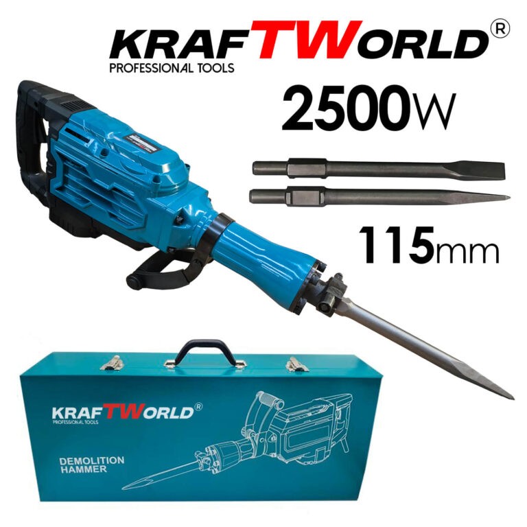 Gigger/ Breaker/ Demolition hammer. 2500W  with Metal Case – Maximum Power for Heavy-Duty Projects