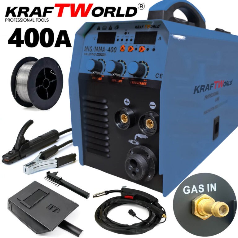 Inverter Electric Wrench KraftWorld 400A with 2in1 Body Feeder – Compact and Powerful