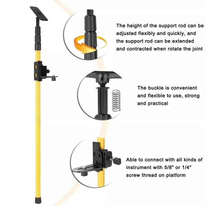 280 cm Telescopic support for laser -level rod stand