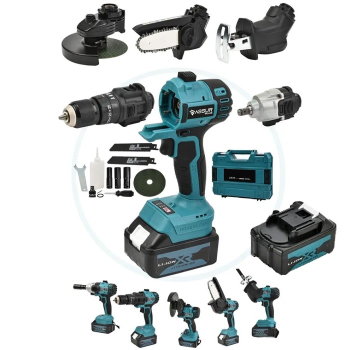 5 in 1 Universal Cordless Tool 36V 8Ah - screwdriver, angle grinder, saw, reciprocating saw, screwdriver